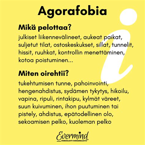 Julkisten paikkojen pelko (agorafobia)